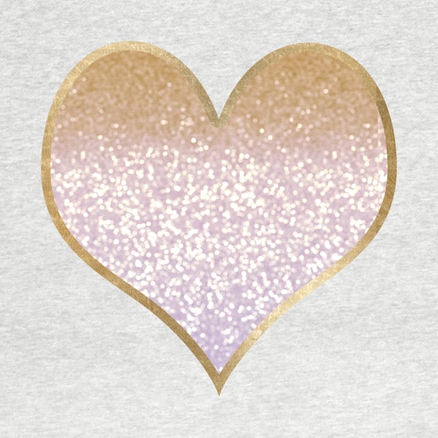 Heart - golden blush gradient by peggieprints